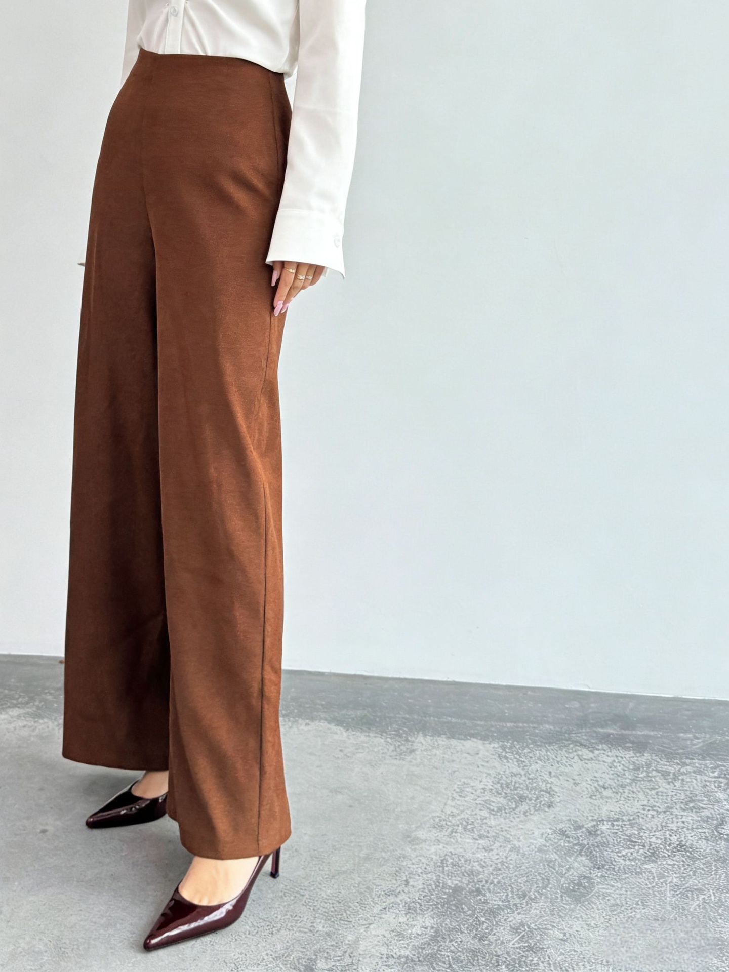 Womens Loose Straight-leg Casual Pants