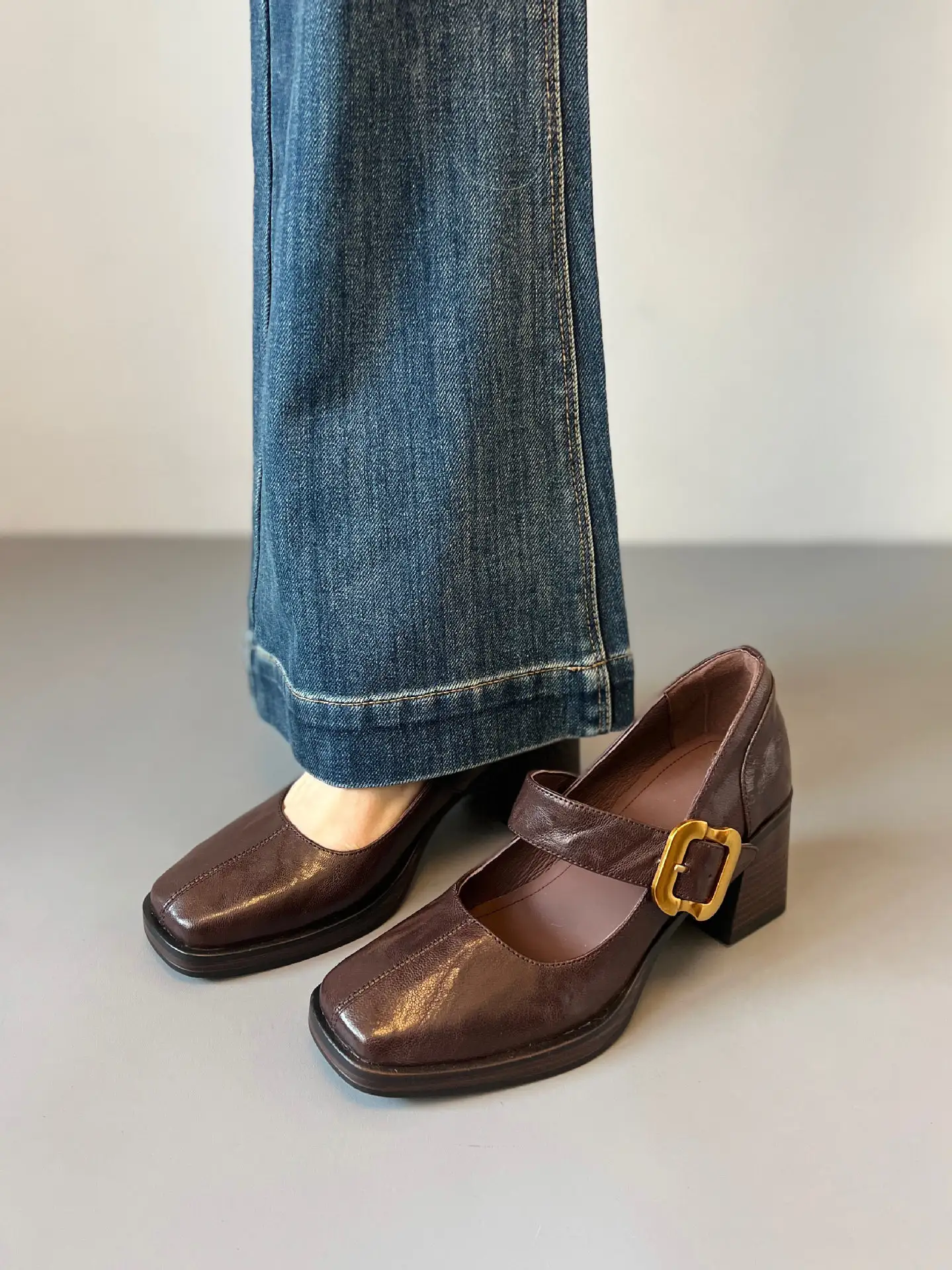 Women's Versatile Retro High Heels Mary Jane Shoes