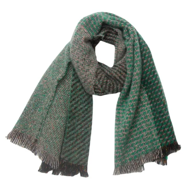 Men's And Women's Neck Warmer Clip Flower Short Beard Scarf 08 Beige Green - Shop at LoveMi