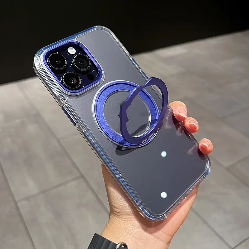 Magnetic Rotating Bracket Colorful Two-in-one New Phone Case