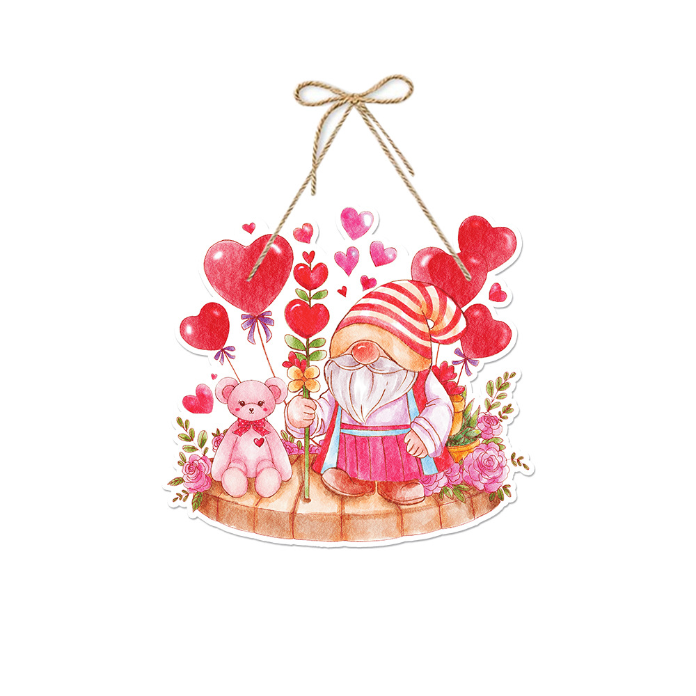 Valentines Day Pink Door Hanging Ornament For Party Scene Decor And Decorations