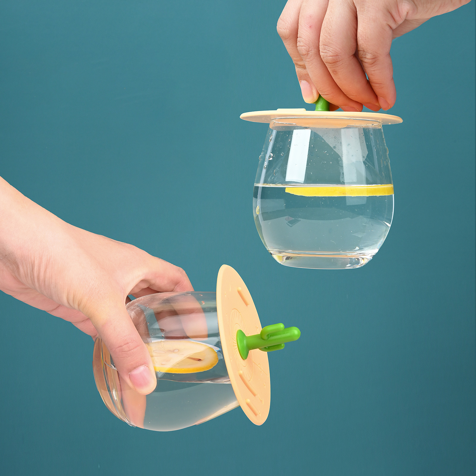 Round Dustproof General Creative Multi-purpose Ceramic Glass Water Cup Cover
