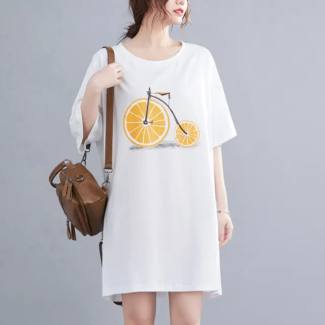 Plus Size Women's Bras 160 Loose Round Neck Print White - Shop at LoveMi