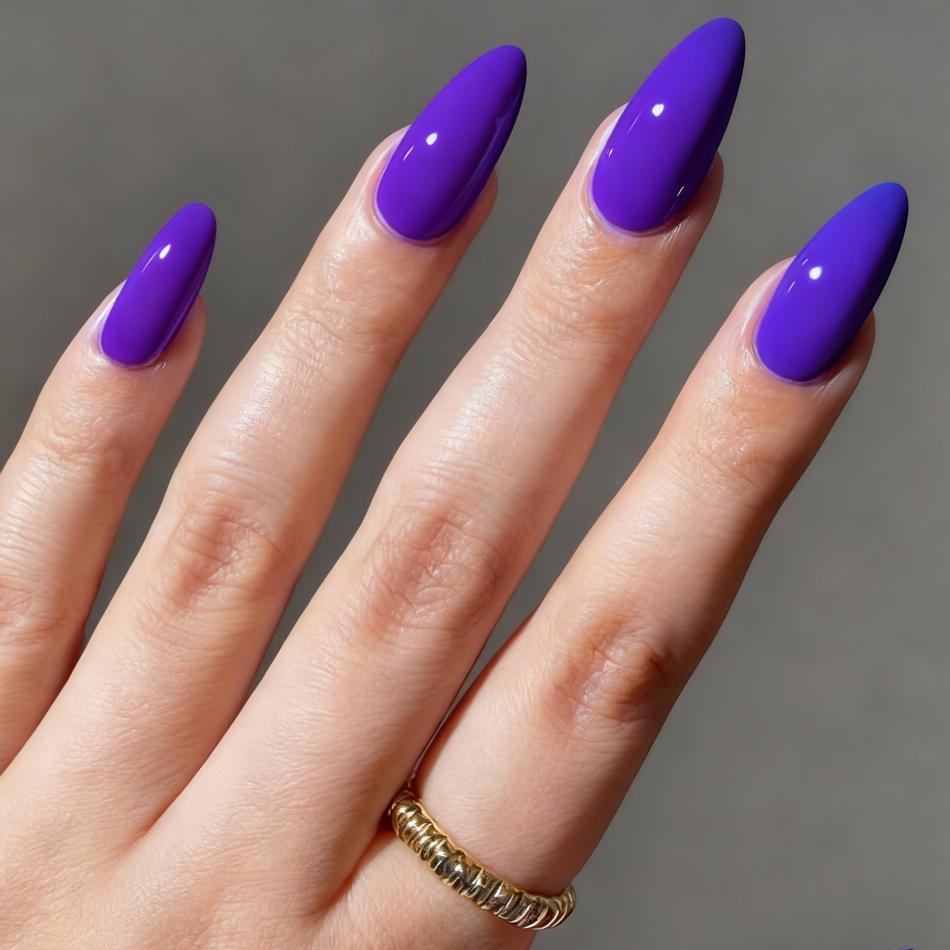 Nail Art Solid Color Series Solid Color Long Almond-Shape Press On Nails