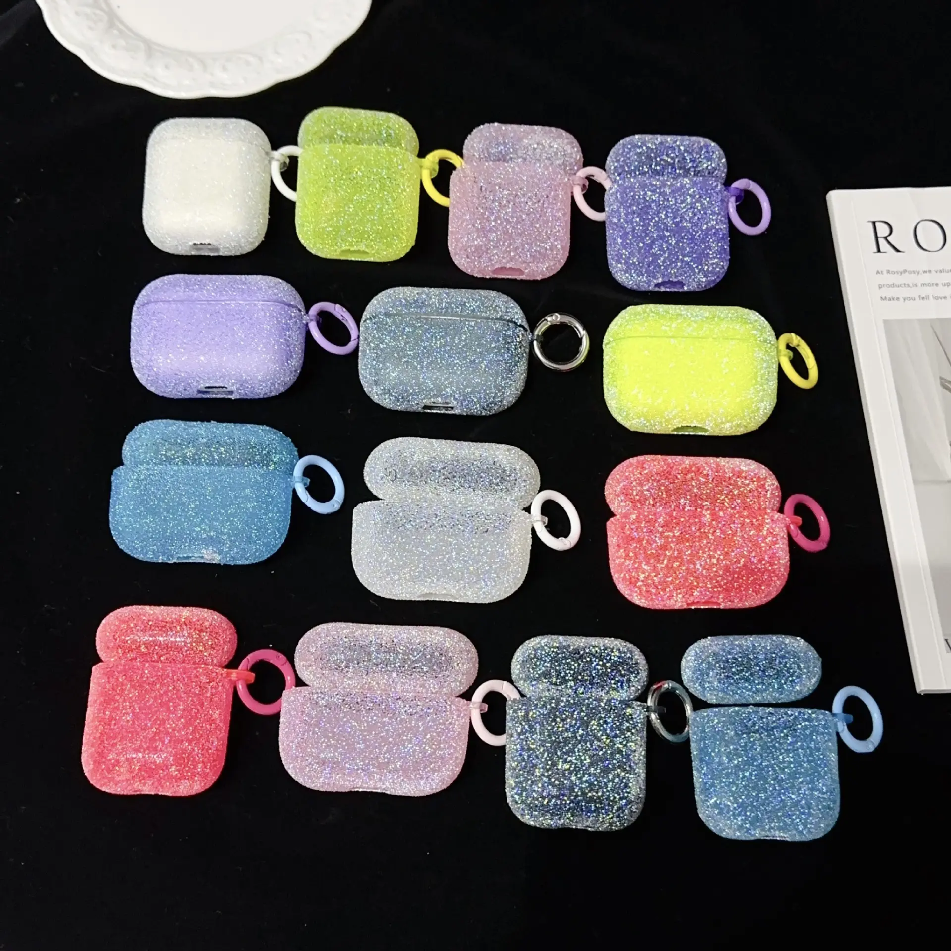 Fine Rhinestone Crystal Particle Bluetooth Headset Protective