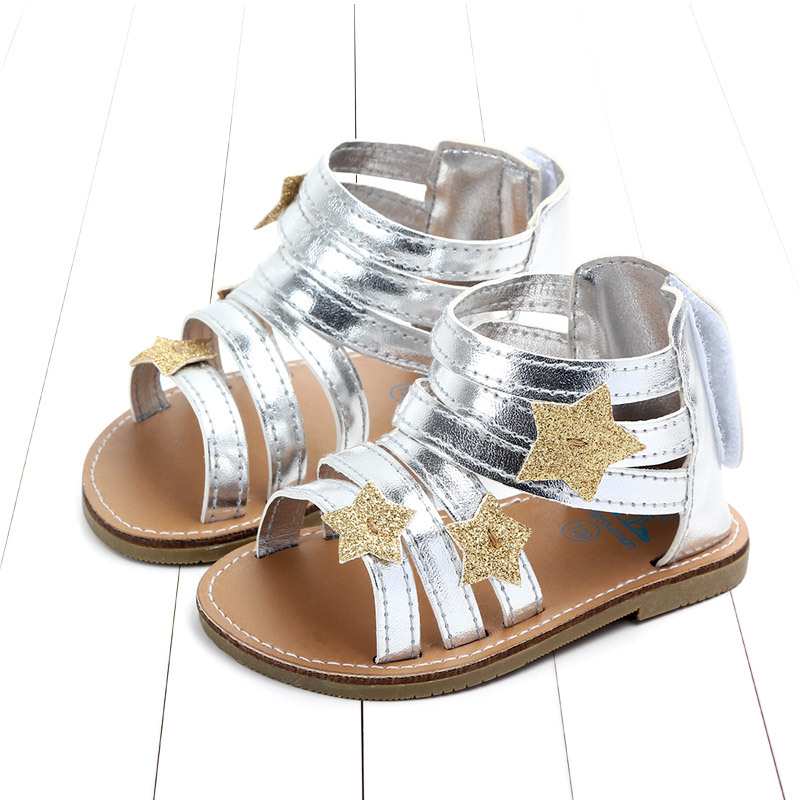 Title 3, PU lederen ster baby meisjes anti-slip sandalen...