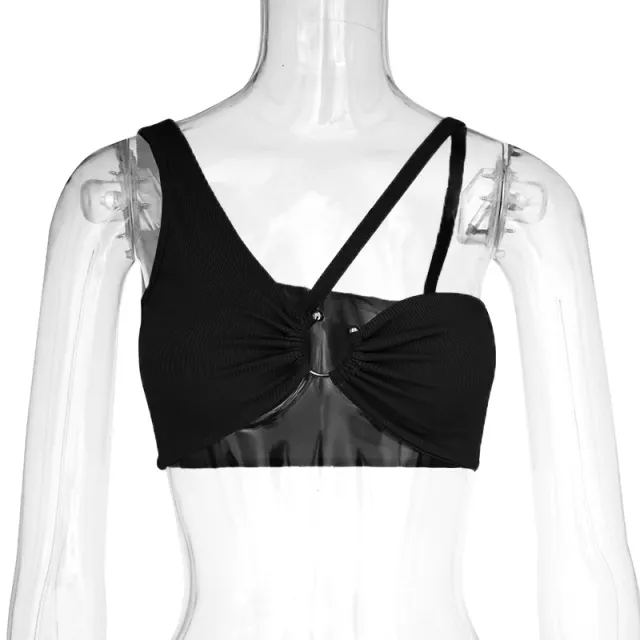 American style Suspender Crop Top Vest Black - Shop at LoveMi