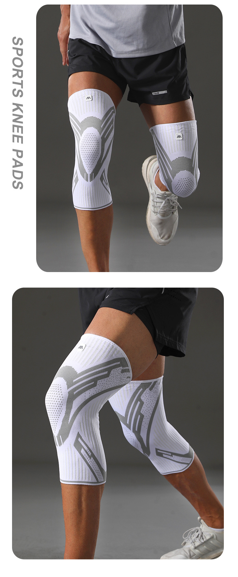 Nylon Four-way Stretch Knitted Sports Silicone Knee Brace 13 Nylon Four-way Stretch Knitted Sports Silicone Knee Brace