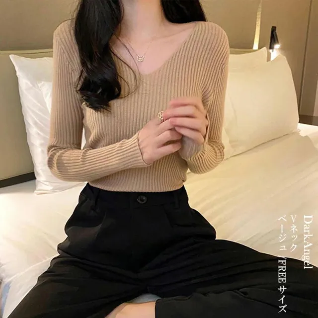 Bottoming Shirt 3 Kinds Of Rib Knitted Top Khaki - Shop at LoveMi