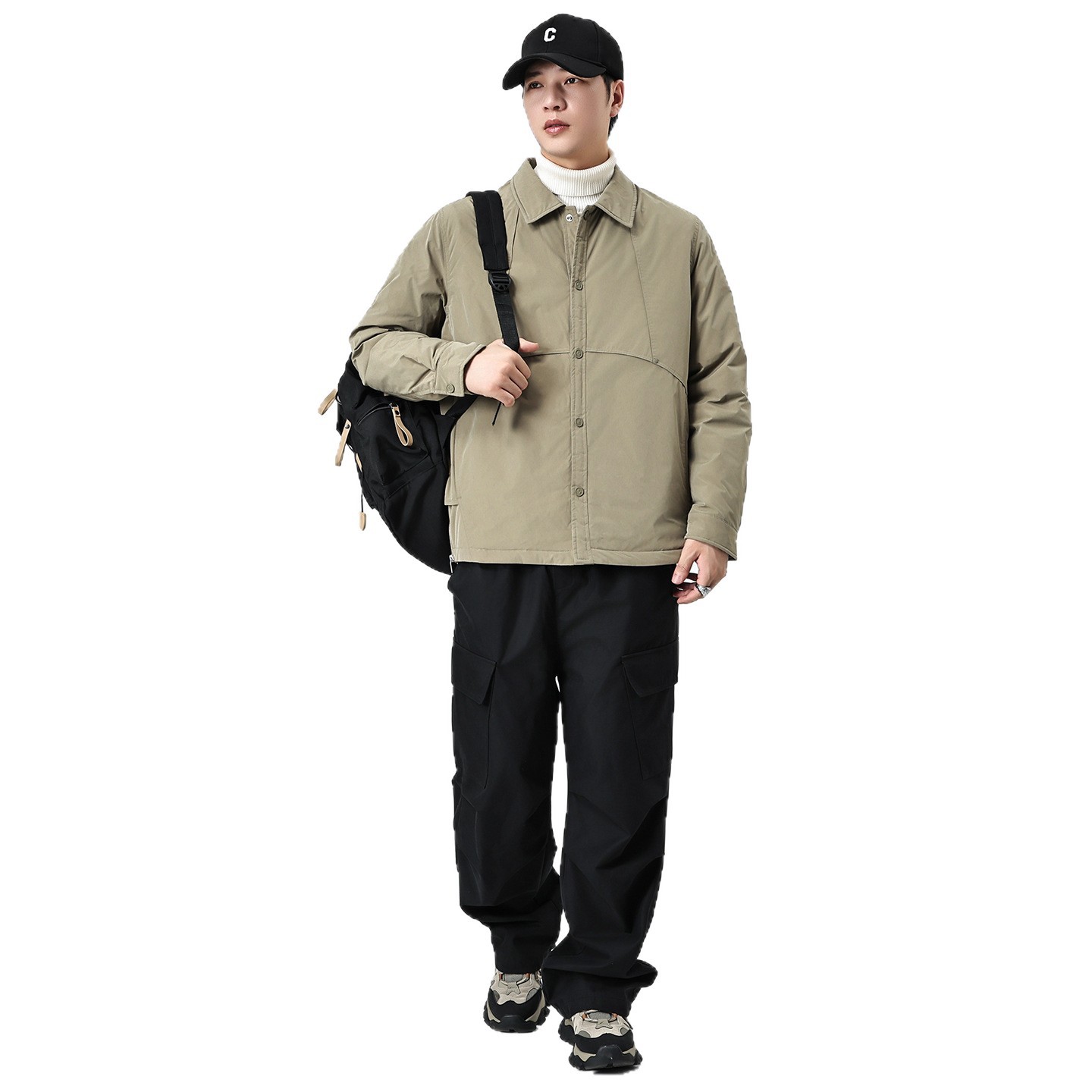 Lapel Down Coat, picture 6 of 8