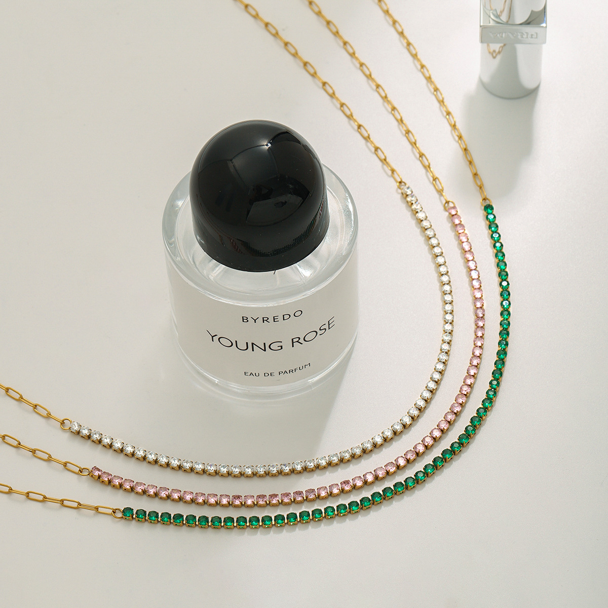 Women's Stainless Steel Diamond Tennis Necklace