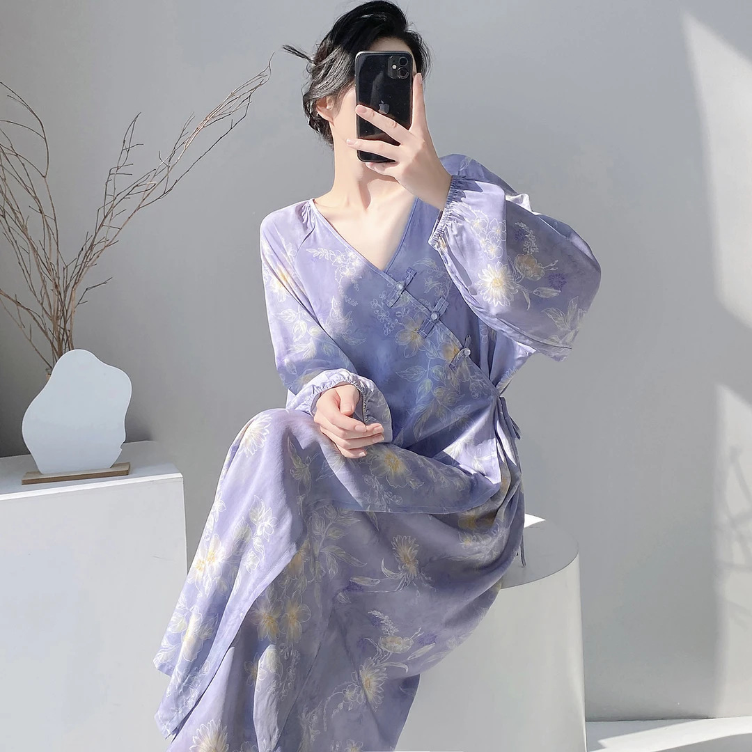 Womens Relaxed-fit Floral-print Simple And Comfortable Dress