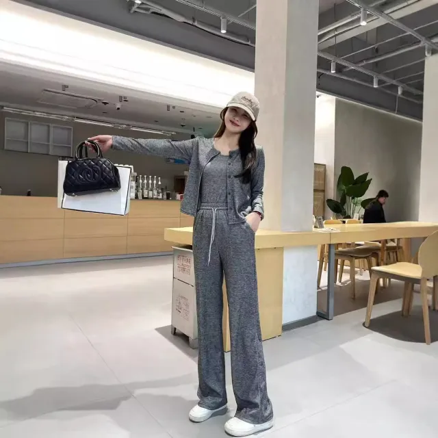 Women's Casual Sporty Springautumn Thin Cardigan Sticky Rice Gray - Shop at LoveMi