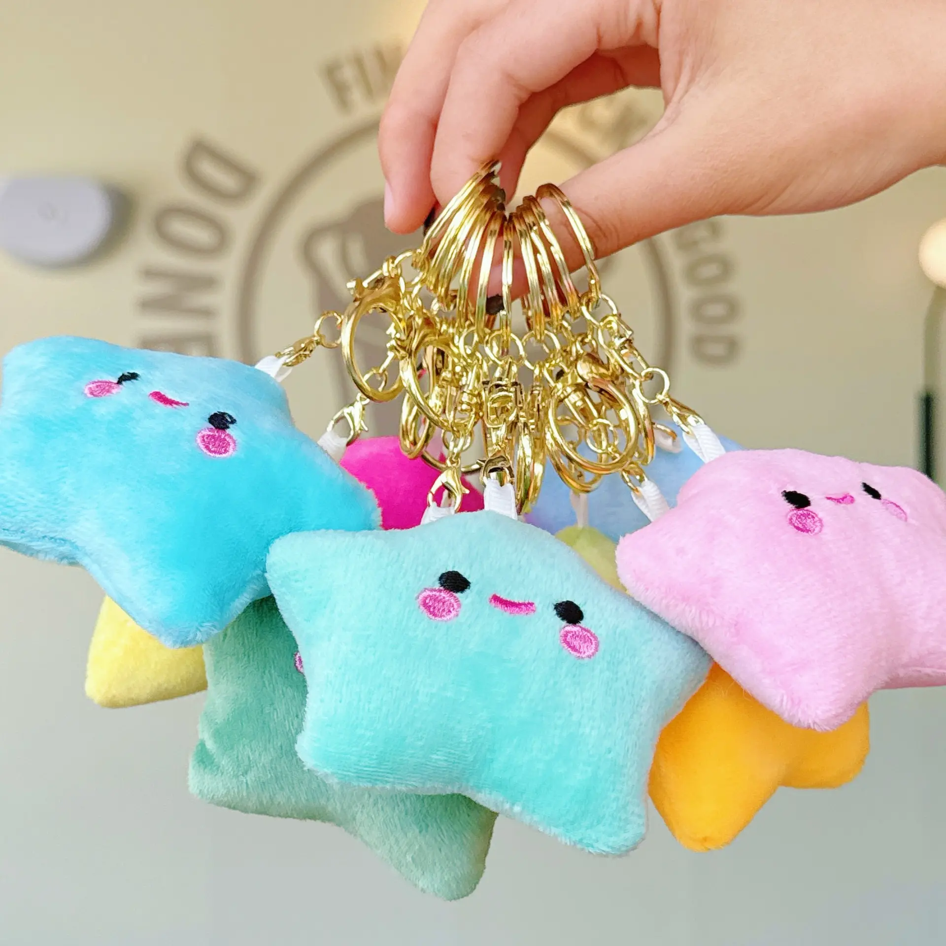 Cute Star Plush Bag Pendant Creative Keychain
