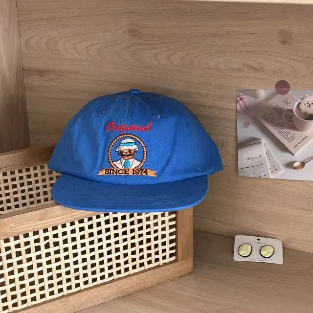 Men's And Women's Machine Embroidery Street Soft Top Baseball Hat Blue - Shop at LoveMi