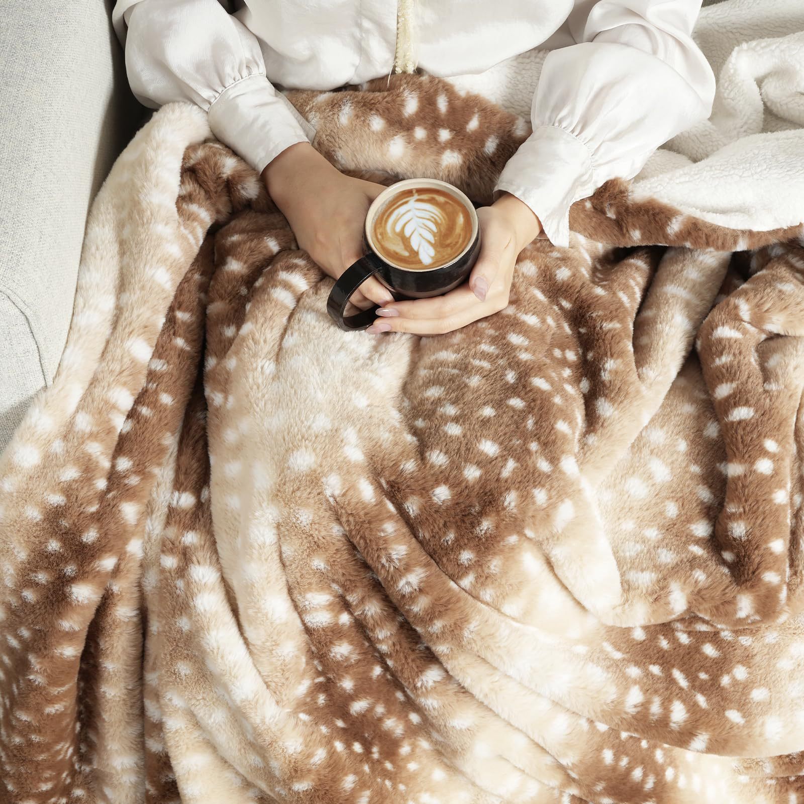 Flannel Animal Stripe Pattern Personalized Blanket