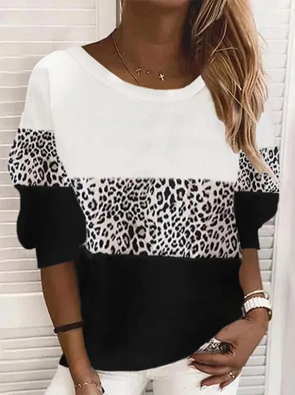 Autumn And Winter Long Sleeve Round Neck Street Hipster Pullover Loose Striped Sweater White - Shop at LoveMi