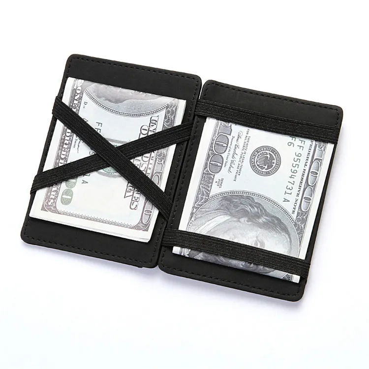 PU Creative Magic Wallet Flip Card Holder Men's Lady's Wallet Zipper Coin Purse Short – image 2