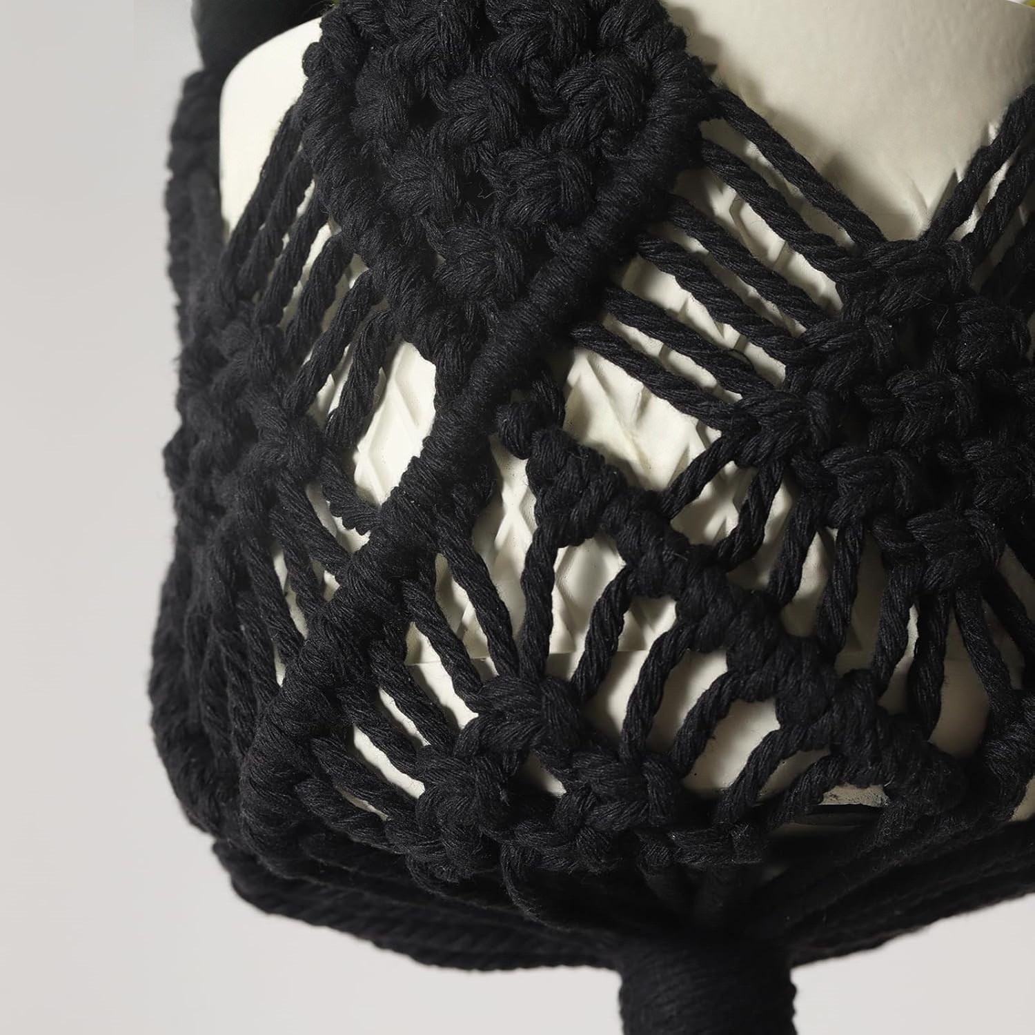 Household Minimalist Gardening Woven Flower Pot Black - Shop at LoveMi