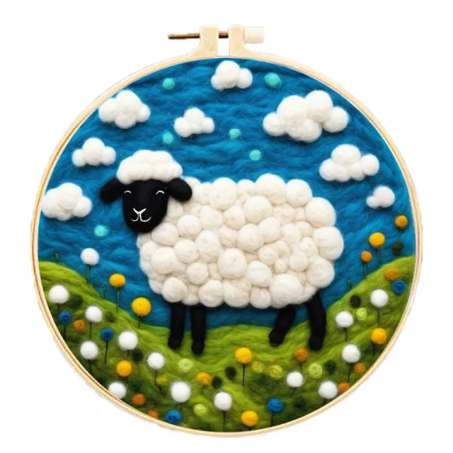 Blanket Painting With Embroidery Needle Felt Household Supplies Mzh192 - Shop at LoveMi
