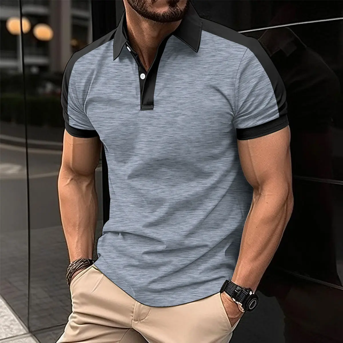 Men's Short Sleeve Business Shirt Summer Casual