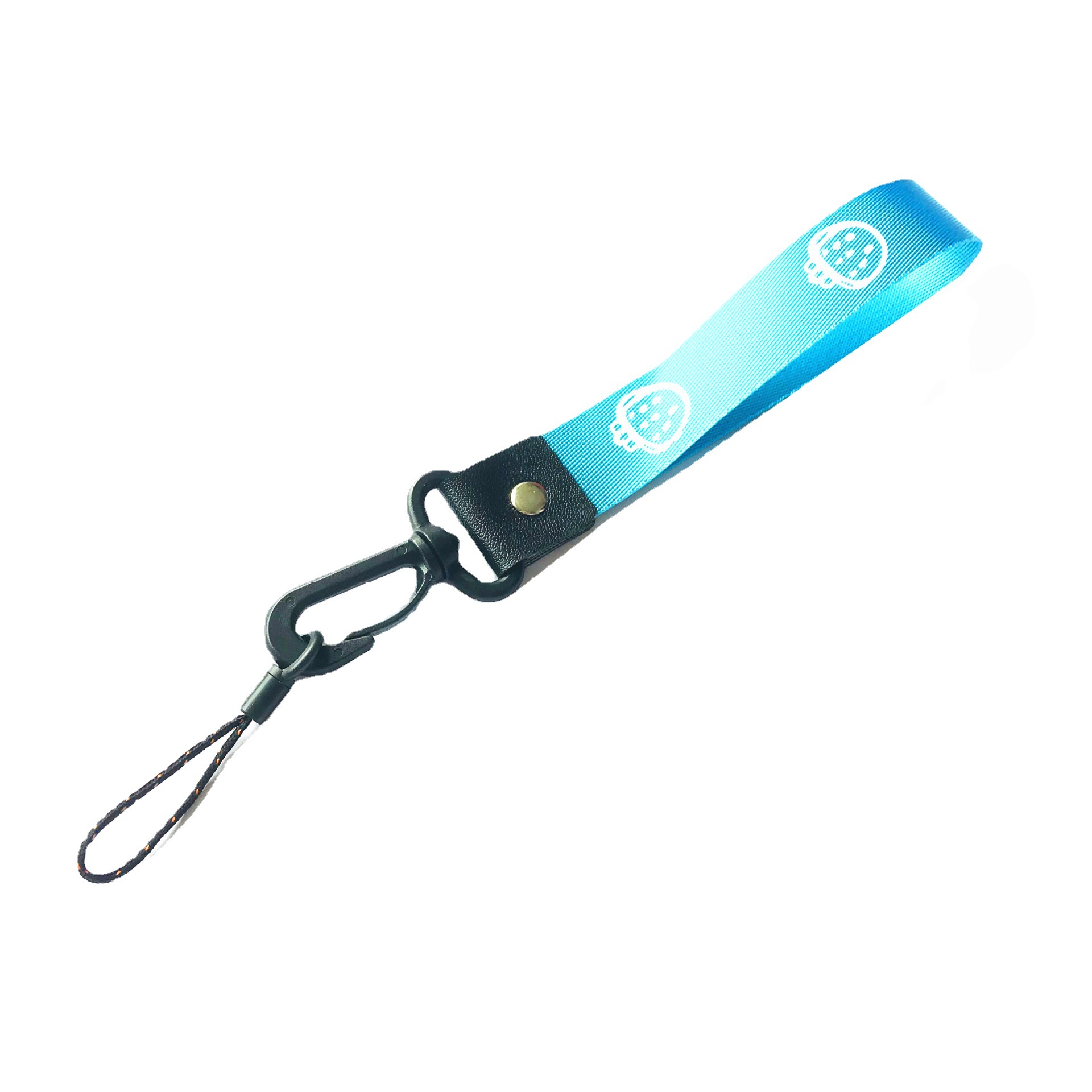 25cm Wide Short Mobile Phone Lanyard 2-in-1 Hooks Fashion Brand ID Card Holder Wrist Strap