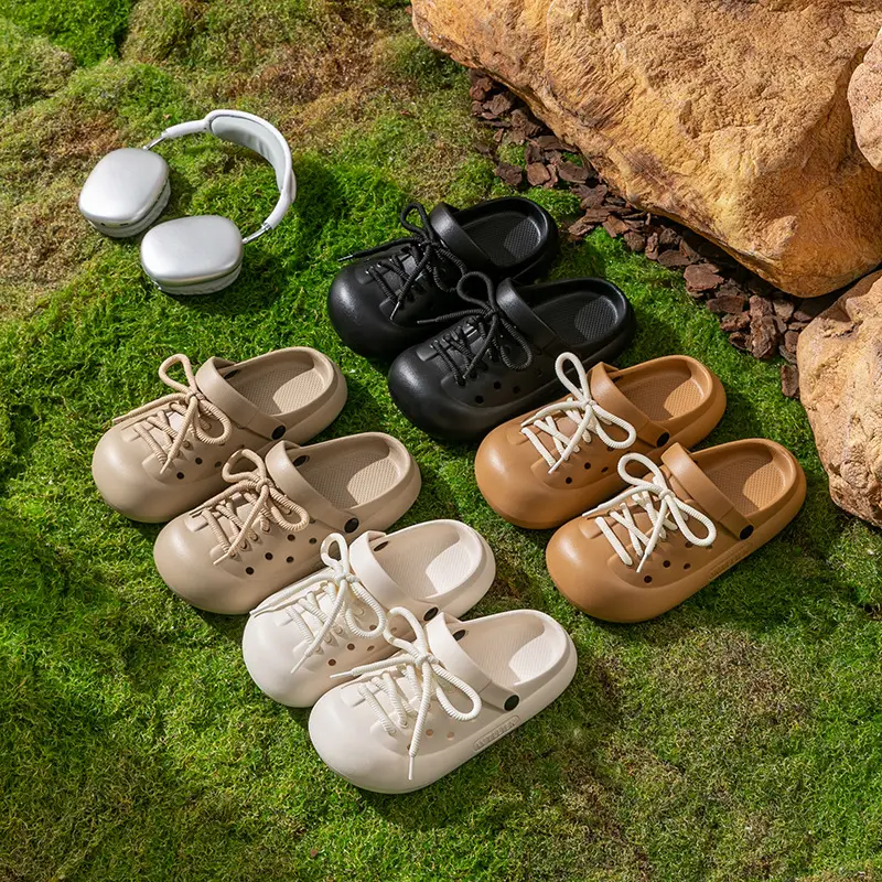 Korean Style EVA Lace-up Closed Toe Sandals