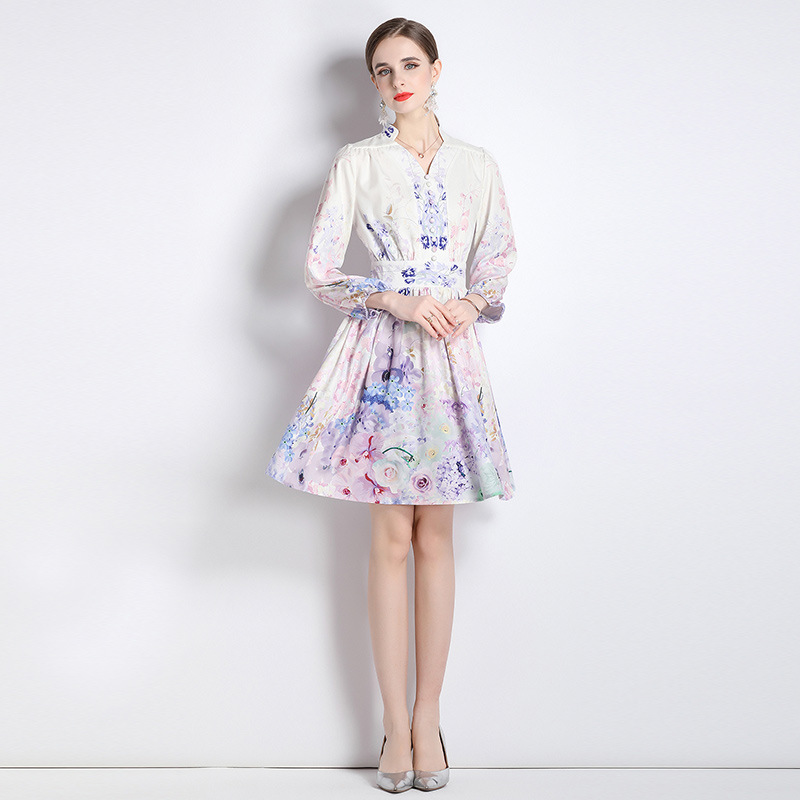 Floral Print Long Sleeve Dress, picture 5 of 5