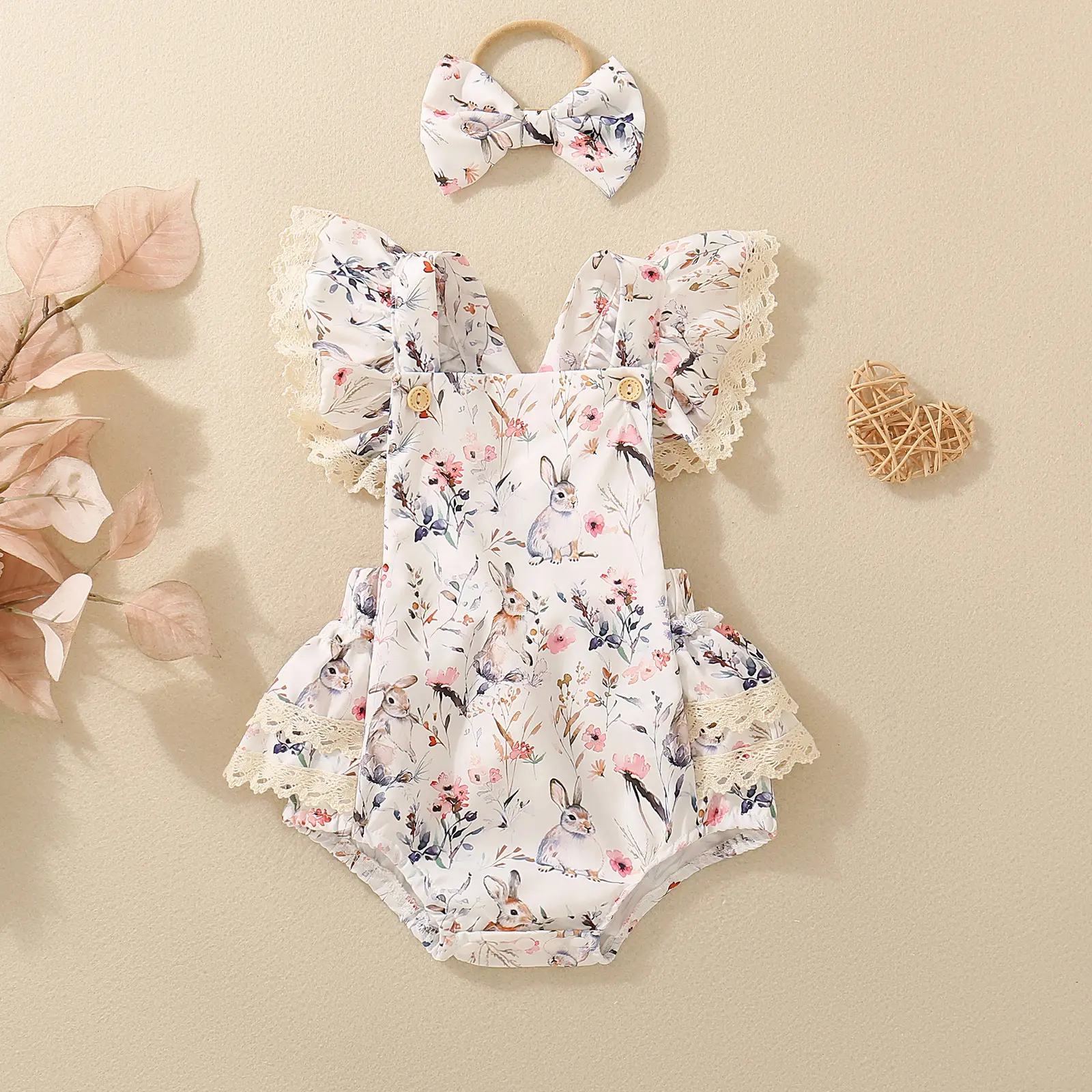Infant And Toddler Printed Triangular Romper Dress