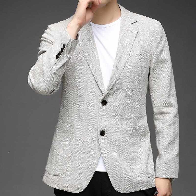 Minimalist Elegant Long-sleeve Jacket With A Mens Suit Collar