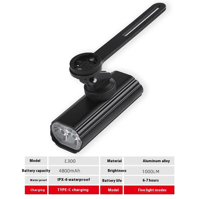New Bicycle Headlight USB Rechargeable Cycling Light Suit
