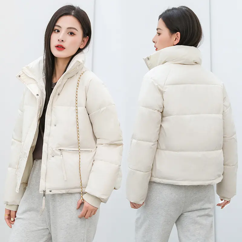 American Short Stand-up Collar Cotton-padded Clothes Loose Thick Bread