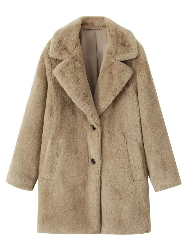 Autumn And Winter New Fashion Baggy Coat Khaki - Shop at LoveMi