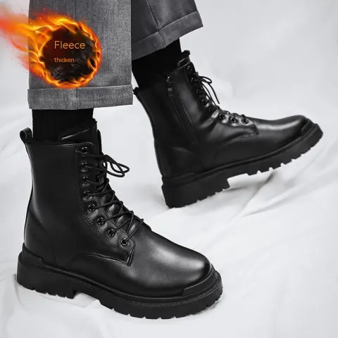 Martin Boots Men's Shoes Velvet Thermal and Thickening Cold-proof
