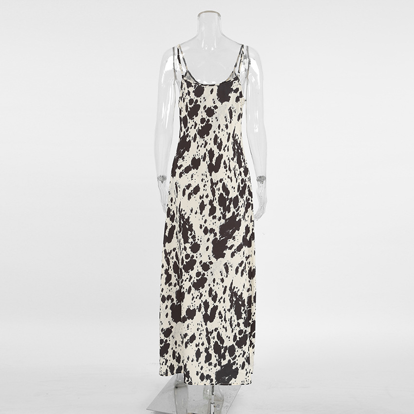 Title 17, Printed Sling Round Neck Dress