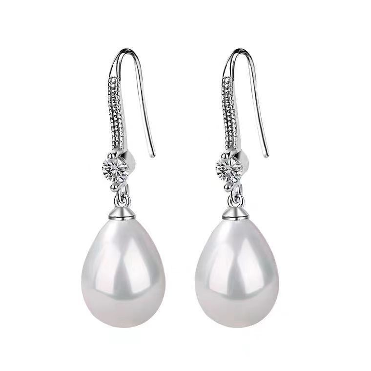 Water Drop Pendant Oval Earrings
