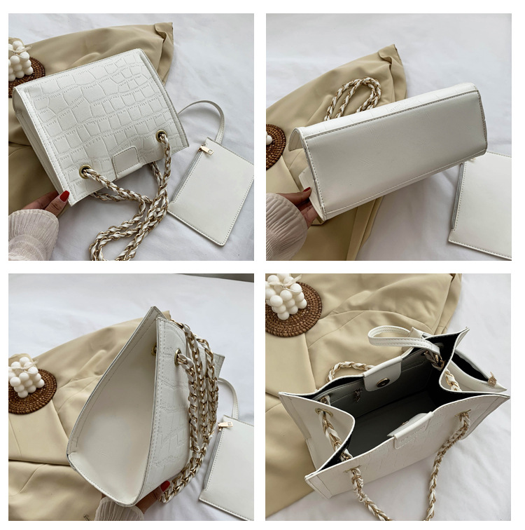 Title 1, Two-piece square bag, stylish and versatile. Pe...