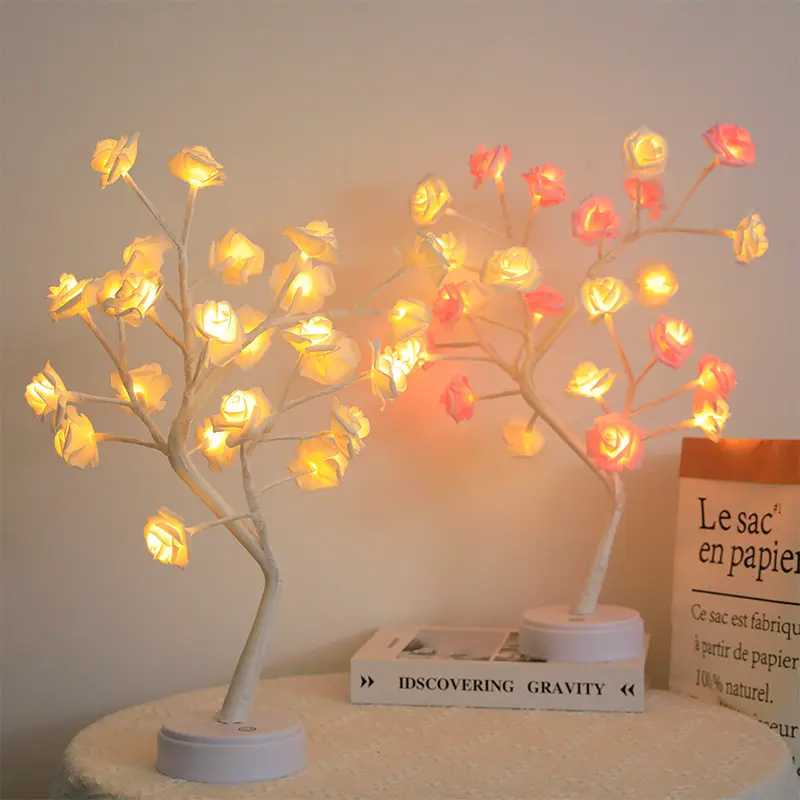 New LED Rose Tree Lamp Touch Screen