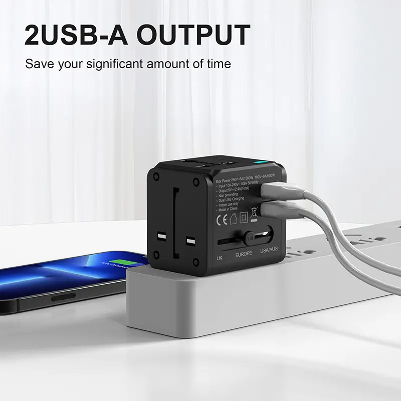 Multi-function Travel Charger Dual USB Port Universal