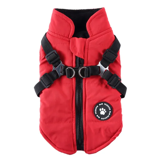 Chest Strap Jacket Cotton padded Coat Dz229 Red - Shop at LoveMi