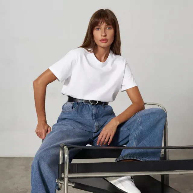 Casual Home Commuter All matching Round Neck Short Sleeve T shirt White - Shop at LoveMi