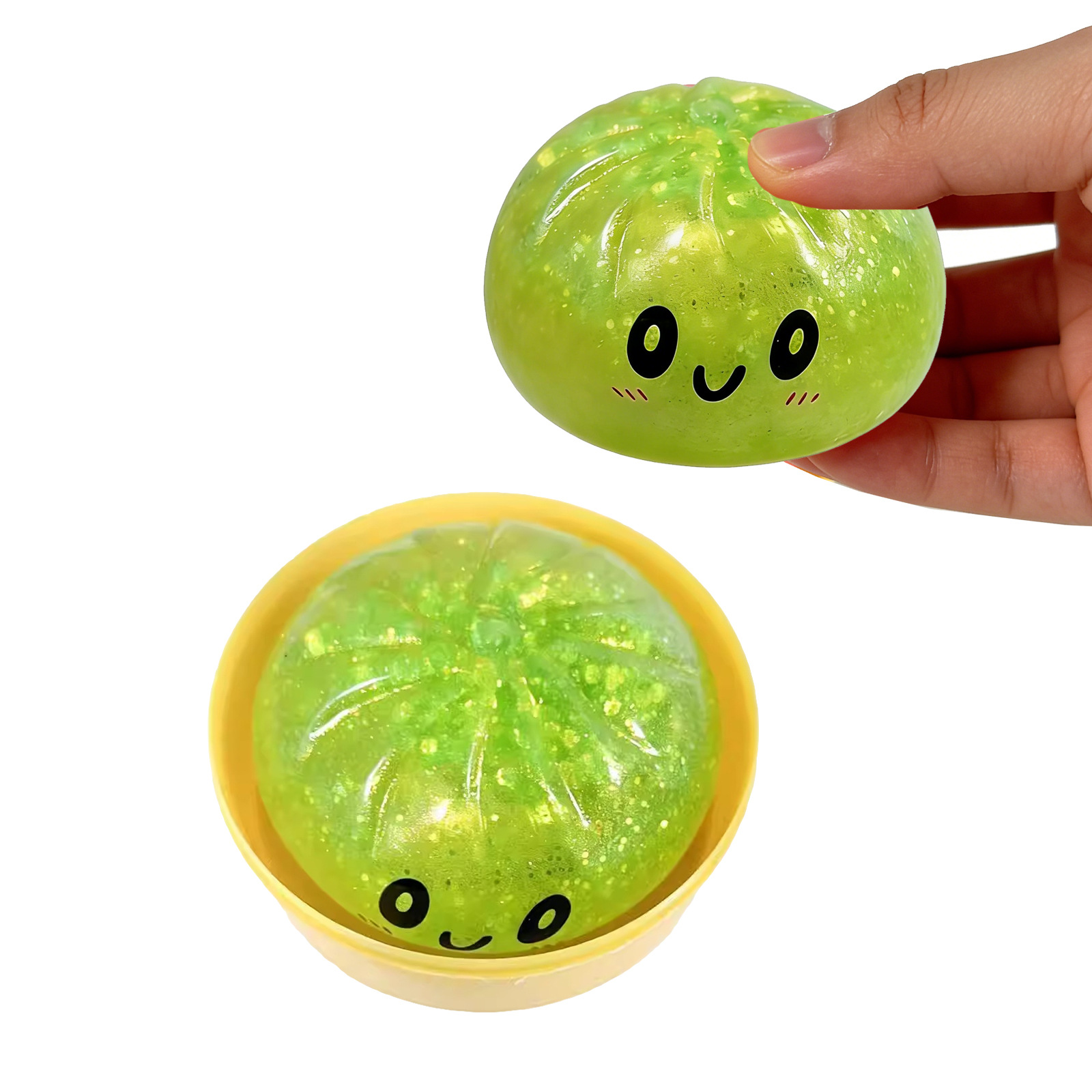 Glittery Emoji-faced Steamed Bun