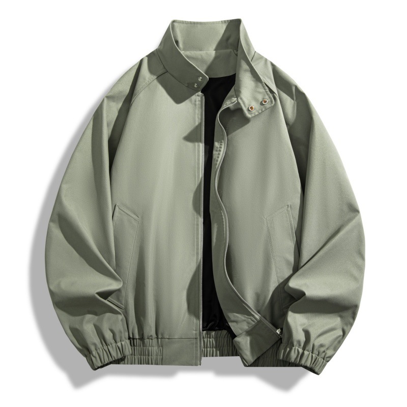 Stand Collar Jacket For Men Loose Casual Jacket