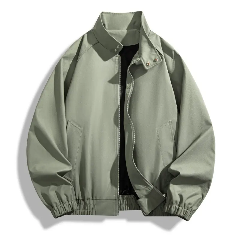 Stand Collar Jacket for Men Loose Casual