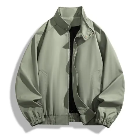 Stand Collar Jacket for Men Loose Casual