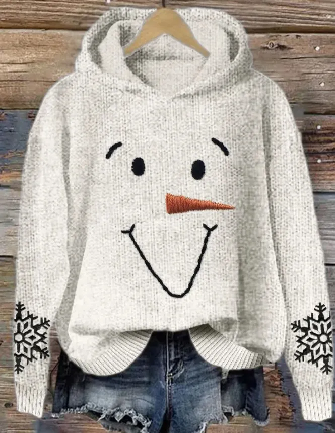 Autumn And Winter Ladies Funny Print Christmas Holiday Casual Sweatshirt - W308-3Xl