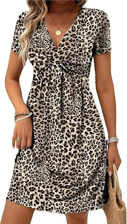Sleeveless V neck Design Chest Kinked Pleated Waist Tight Dress Floral 3 - Shop at LoveMi