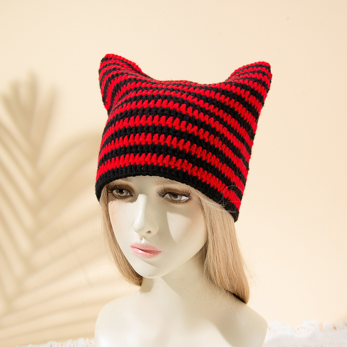 Red And Black Stripes Ears