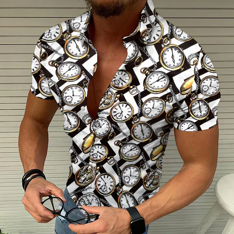 Casual Summer Beach 3D Printed Shirt Men's