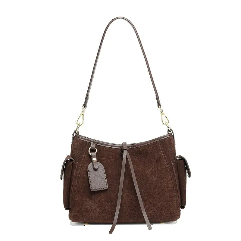 Matte Leather Shoulder Bag With A Sophisticated Crossbody Design